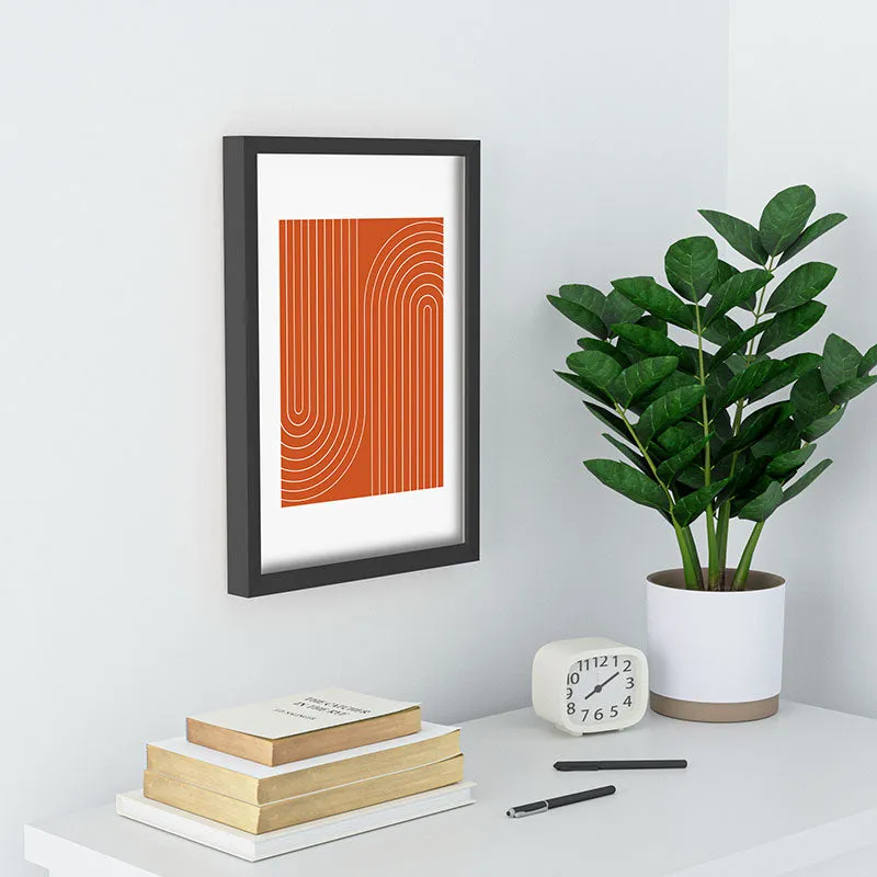 Minimal Line Curvature Coral Recessed Framing Rectangle