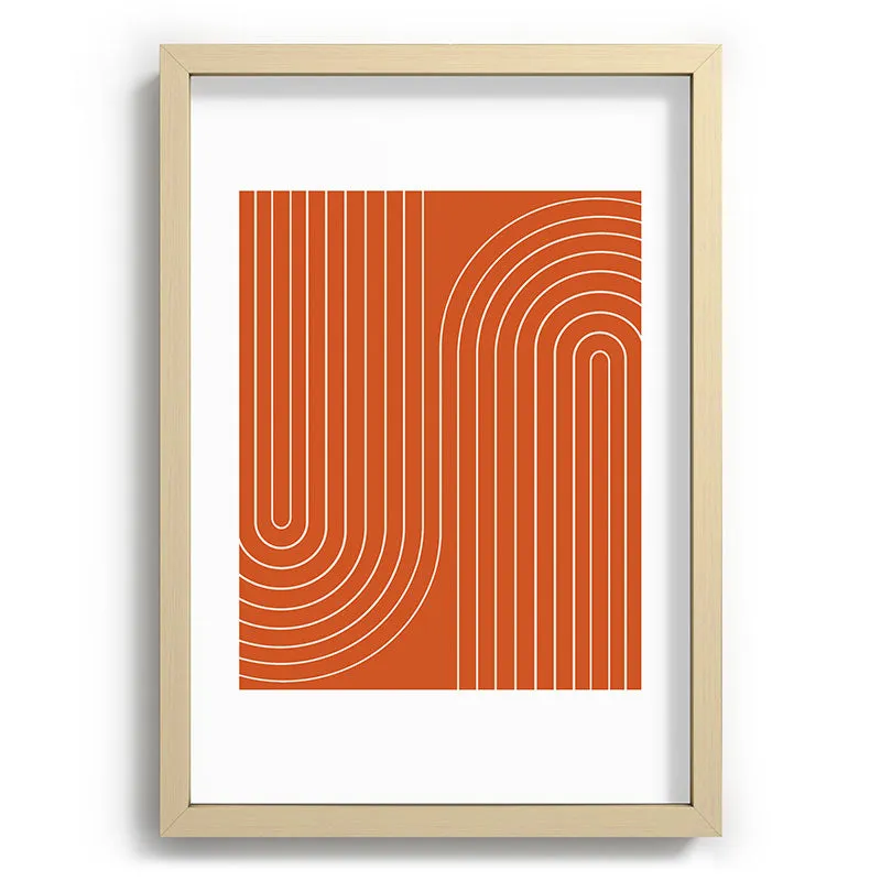 Minimal Line Curvature Coral Recessed Framing Rectangle