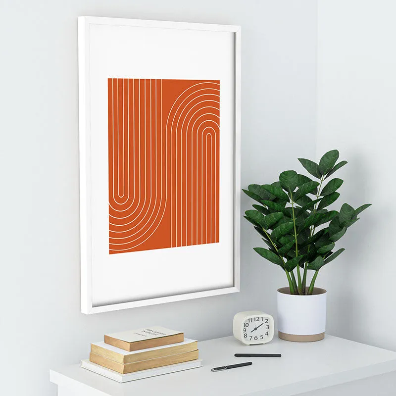 Minimal Line Curvature Coral Recessed Framing Rectangle