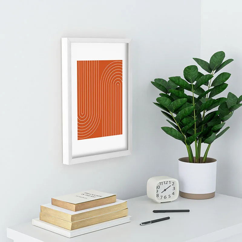 Minimal Line Curvature Coral Recessed Framing Rectangle
