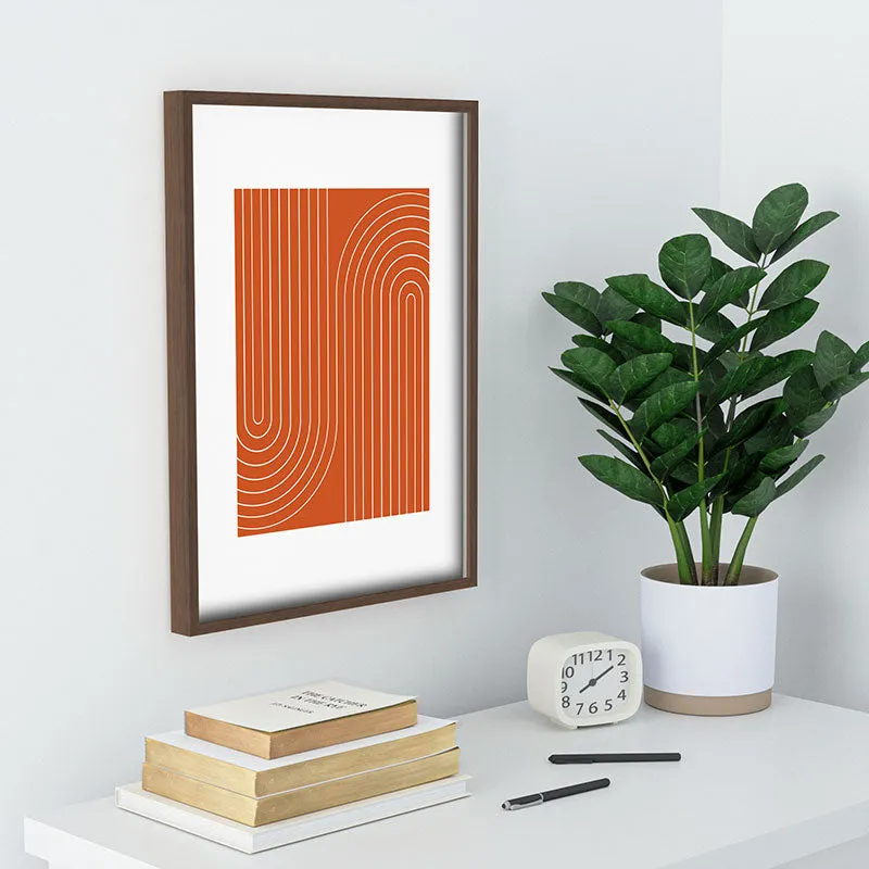 Minimal Line Curvature Coral Recessed Framing Rectangle