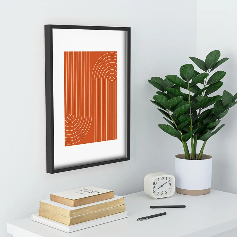 Minimal Line Curvature Coral Recessed Framing Rectangle