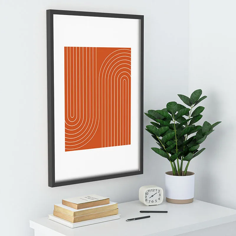 Minimal Line Curvature Coral Recessed Framing Rectangle