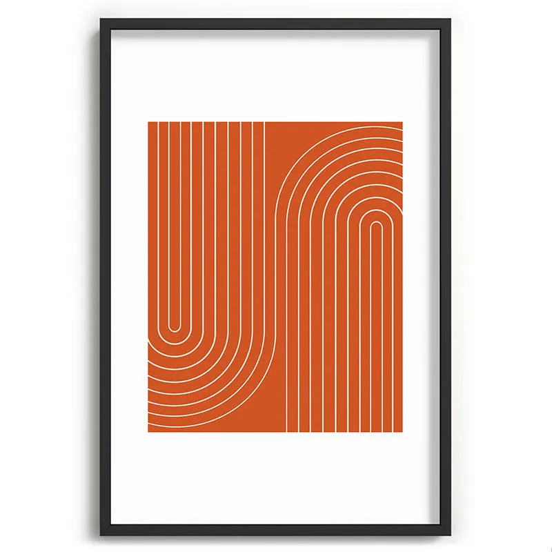 Minimal Line Curvature Coral Recessed Framing Rectangle
