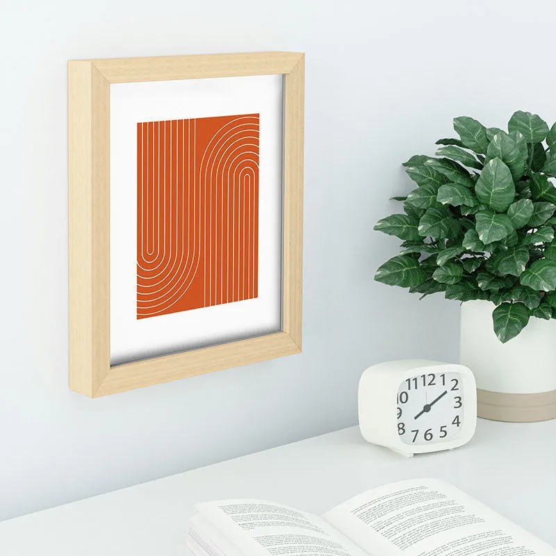Minimal Line Curvature Coral Recessed Framing Rectangle