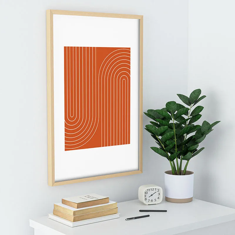 Minimal Line Curvature Coral Recessed Framing Rectangle