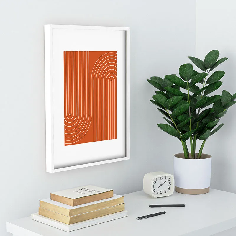 Minimal Line Curvature Coral Recessed Framing Rectangle
