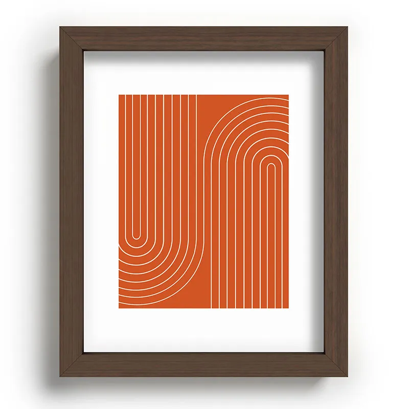 Minimal Line Curvature Coral Recessed Framing Rectangle