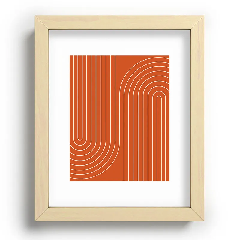 Minimal Line Curvature Coral Recessed Framing Rectangle