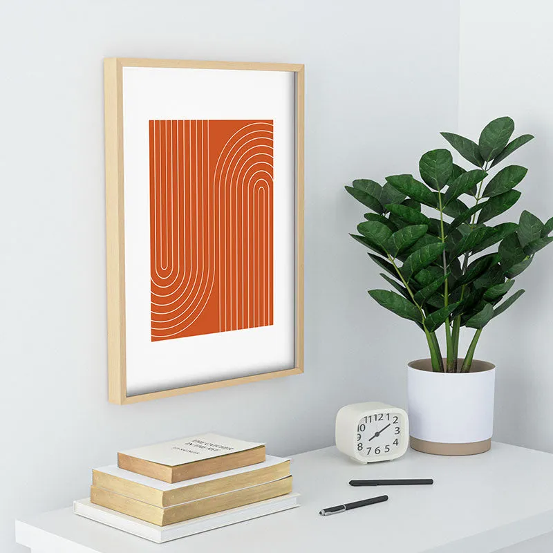 Minimal Line Curvature Coral Recessed Framing Rectangle