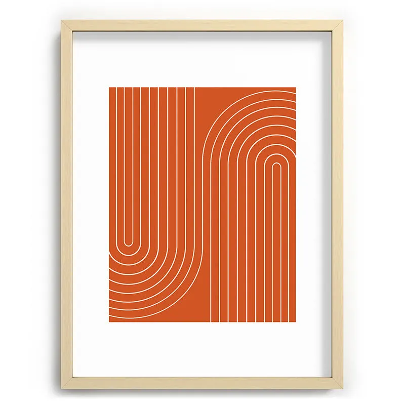 Minimal Line Curvature Coral Recessed Framing Rectangle