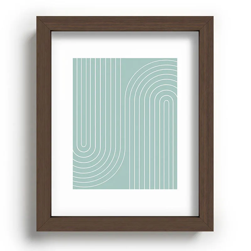 Minimal Line Curvature Sage Recessed Framing Rectangle