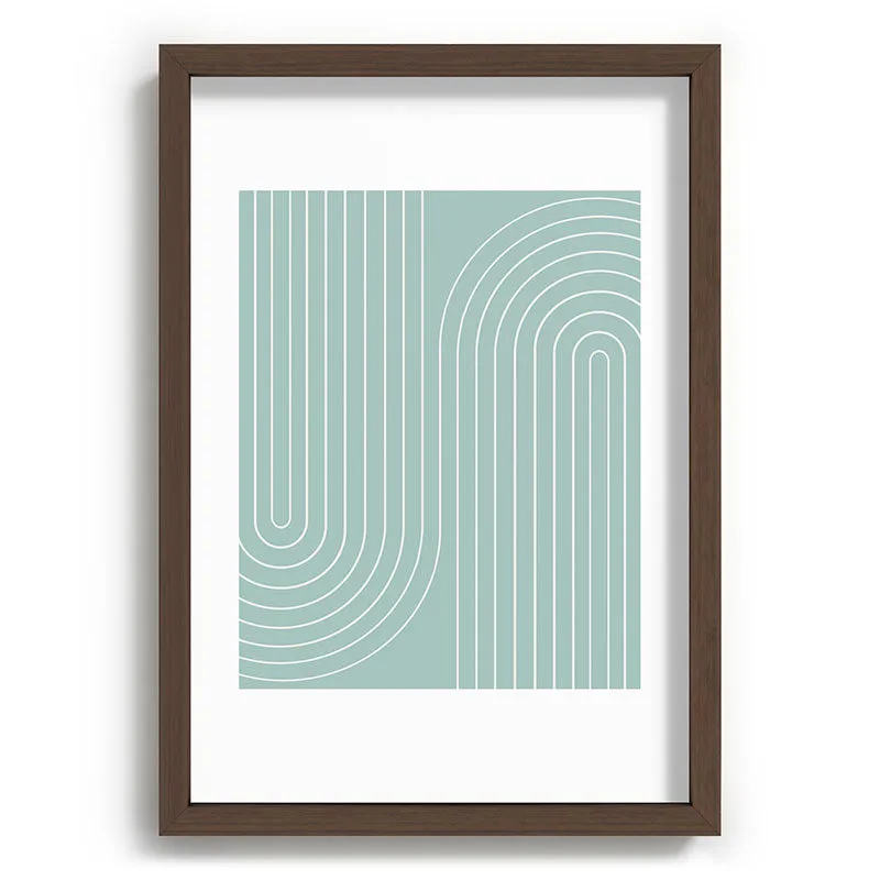 Minimal Line Curvature Sage Recessed Framing Rectangle