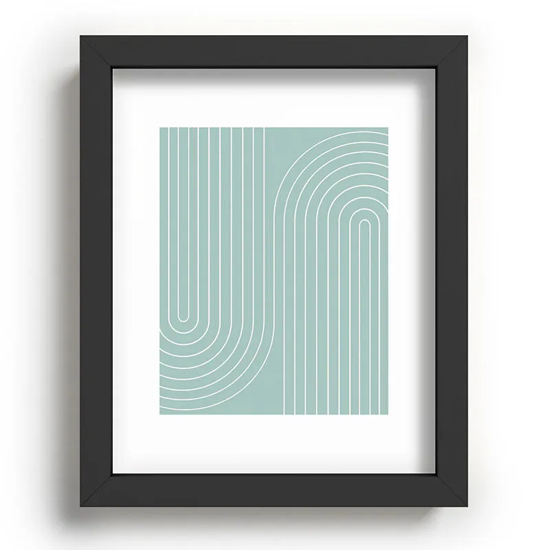 Minimal Line Curvature Sage Recessed Framing Rectangle