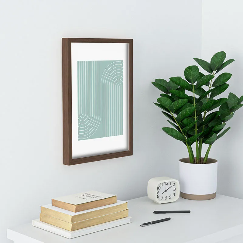Minimal Line Curvature Sage Recessed Framing Rectangle