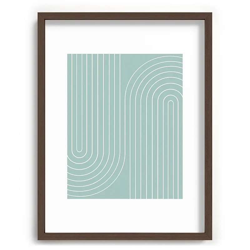 Minimal Line Curvature Sage Recessed Framing Rectangle