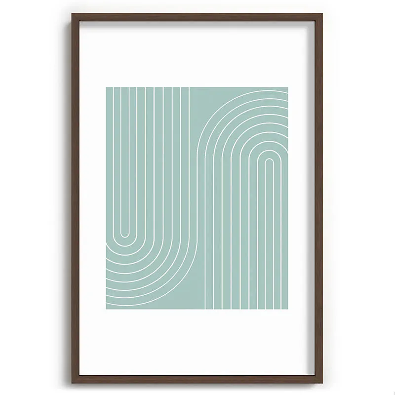 Minimal Line Curvature Sage Recessed Framing Rectangle