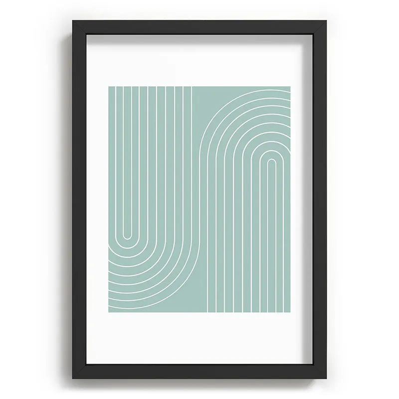 Minimal Line Curvature Sage Recessed Framing Rectangle