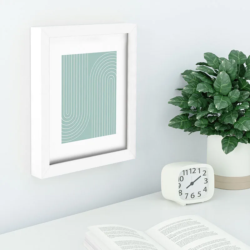 Minimal Line Curvature Sage Recessed Framing Rectangle