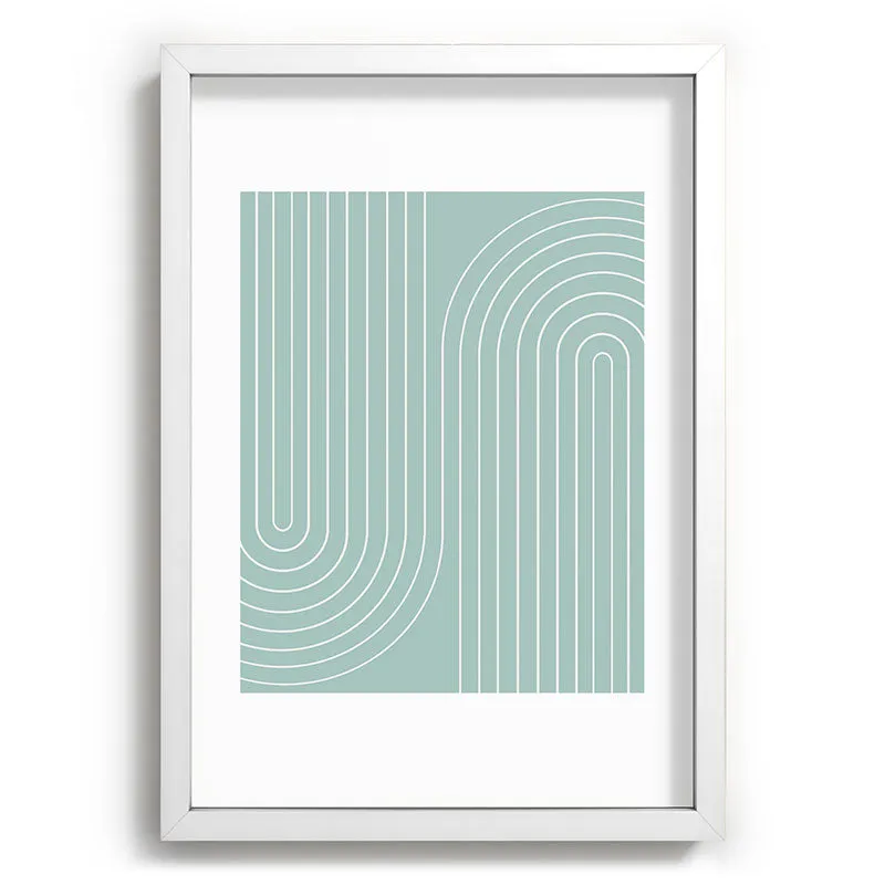 Minimal Line Curvature Sage Recessed Framing Rectangle