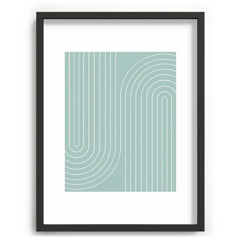 Minimal Line Curvature Sage Recessed Framing Rectangle