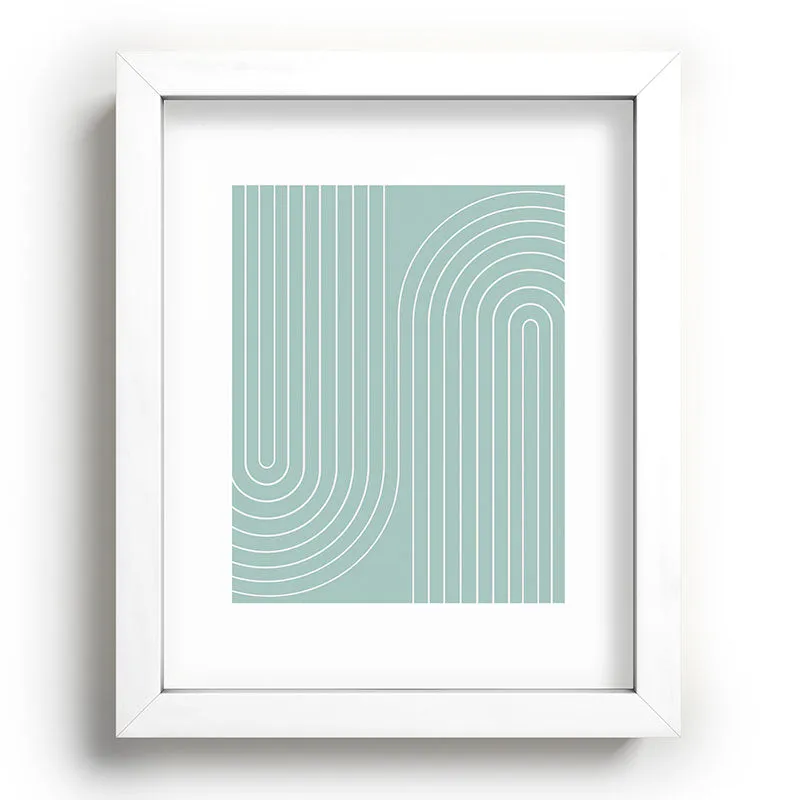 Minimal Line Curvature Sage Recessed Framing Rectangle