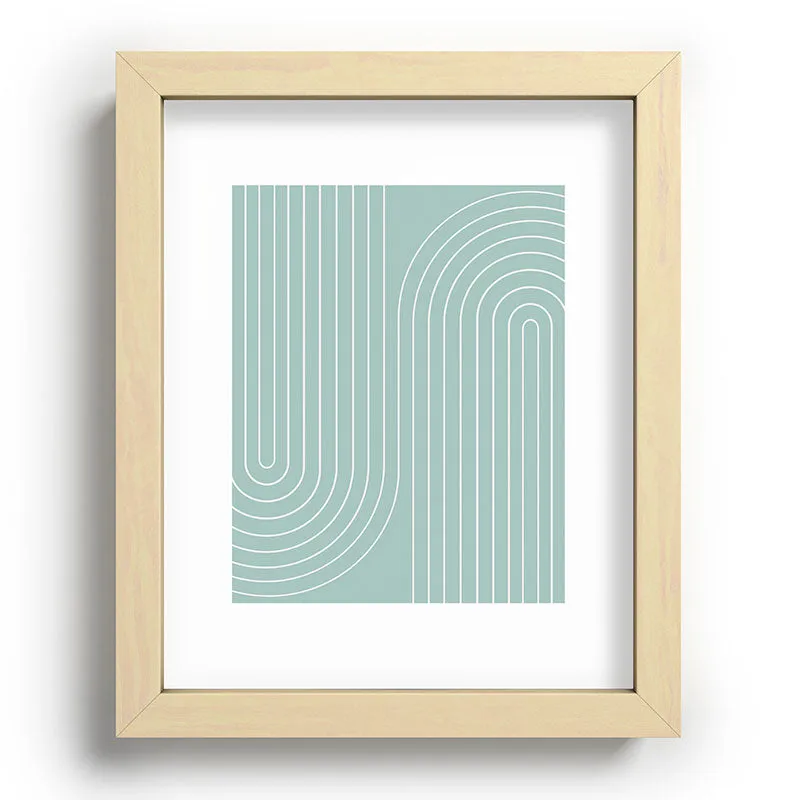 Minimal Line Curvature Sage Recessed Framing Rectangle