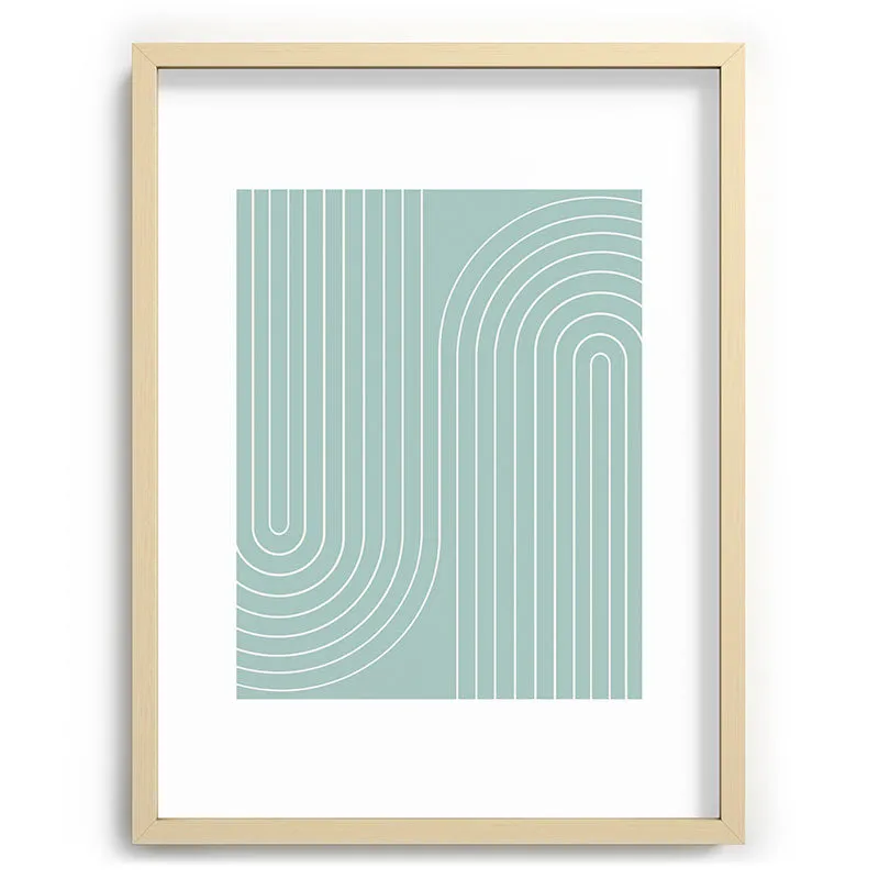 Minimal Line Curvature Sage Recessed Framing Rectangle