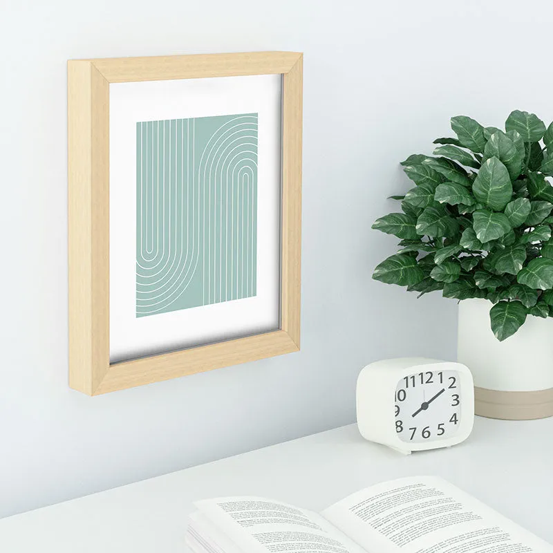 Minimal Line Curvature Sage Recessed Framing Rectangle