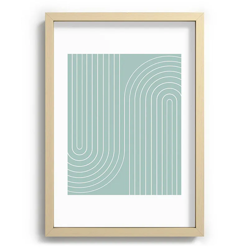 Minimal Line Curvature Sage Recessed Framing Rectangle