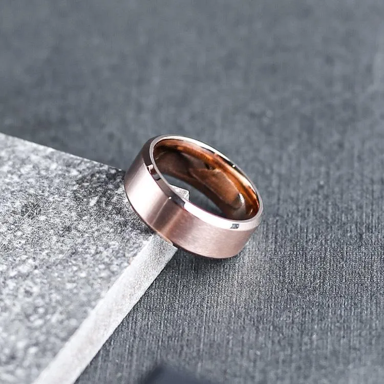 Minimal Ring in Brushed Rose Gold