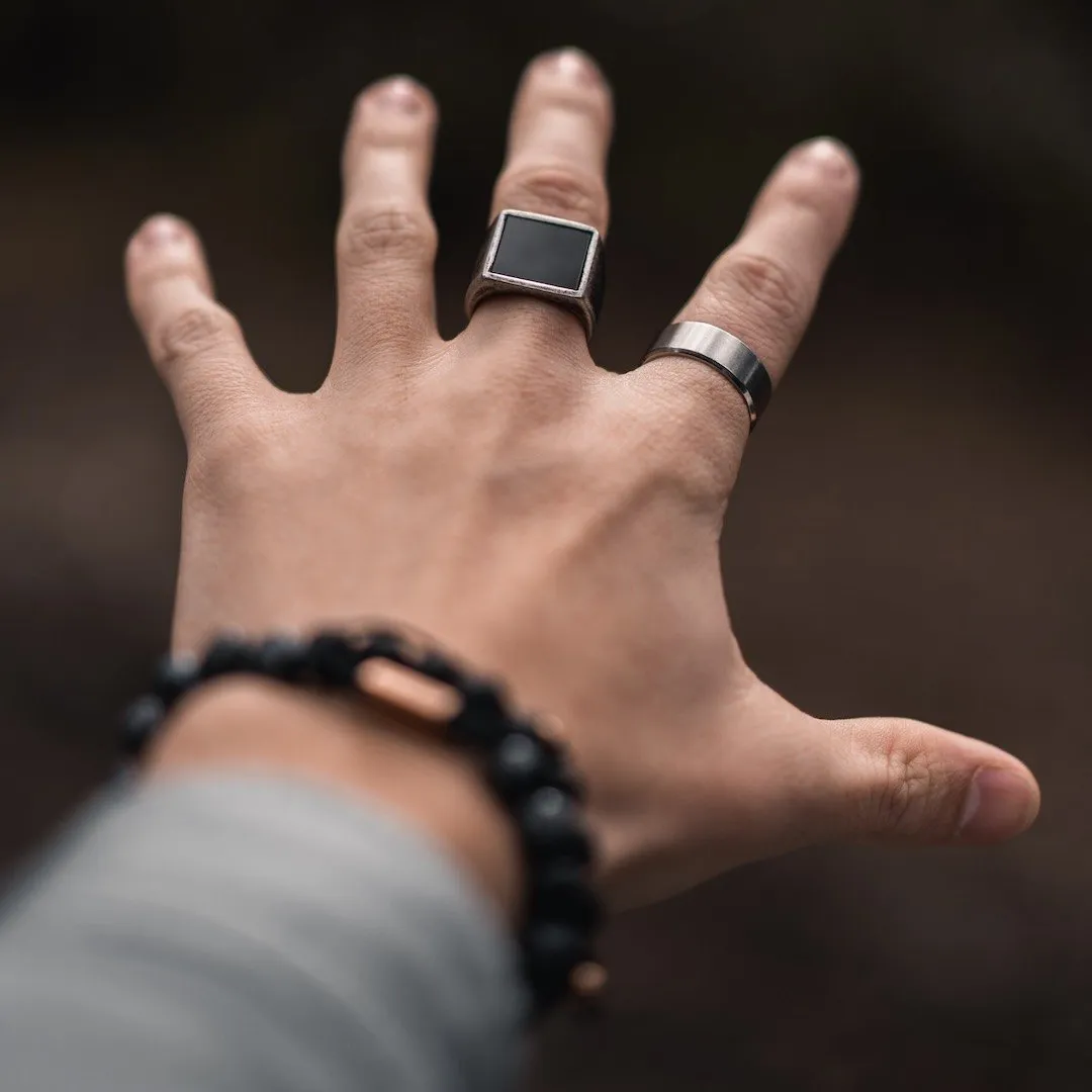 Minimal Ring in Brushed Silver