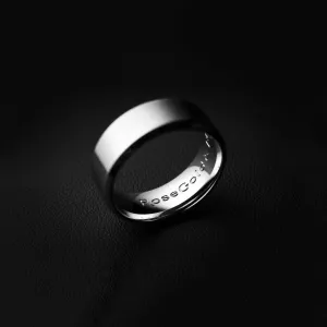 Minimal Ring in Brushed Silver