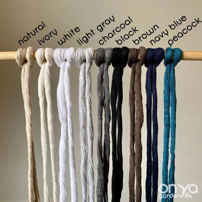 Modern No-Tail Macrame Plant Hanger - Short 22" Length