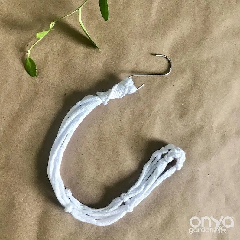 Modern No-Tail Macrame Plant Hanger - Short 22" Length