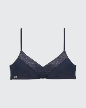 Moonlight Top Navy Lurex