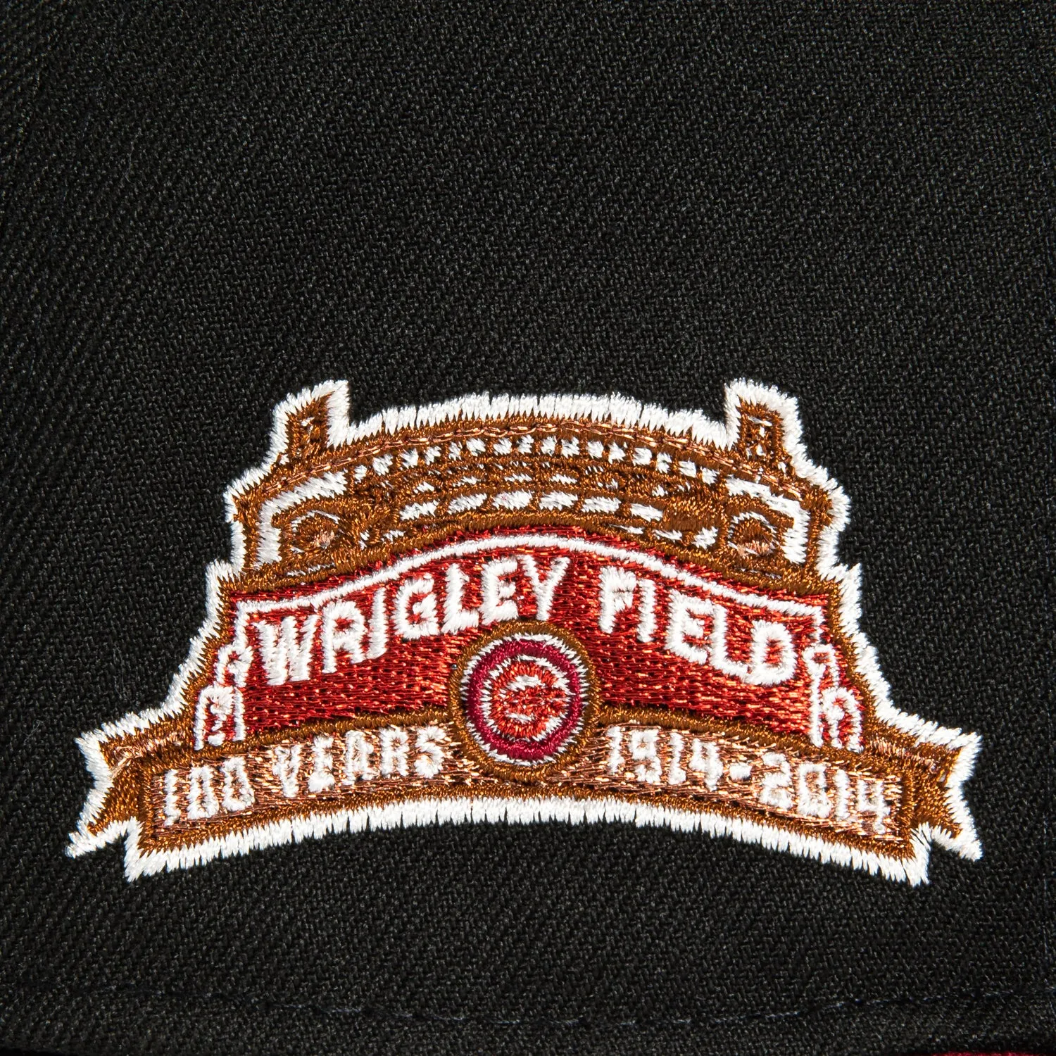 New Era 59Fifty Chicago Cubs Wrigley Field Patch Jersey Hat - Black, Cardinal, Green
