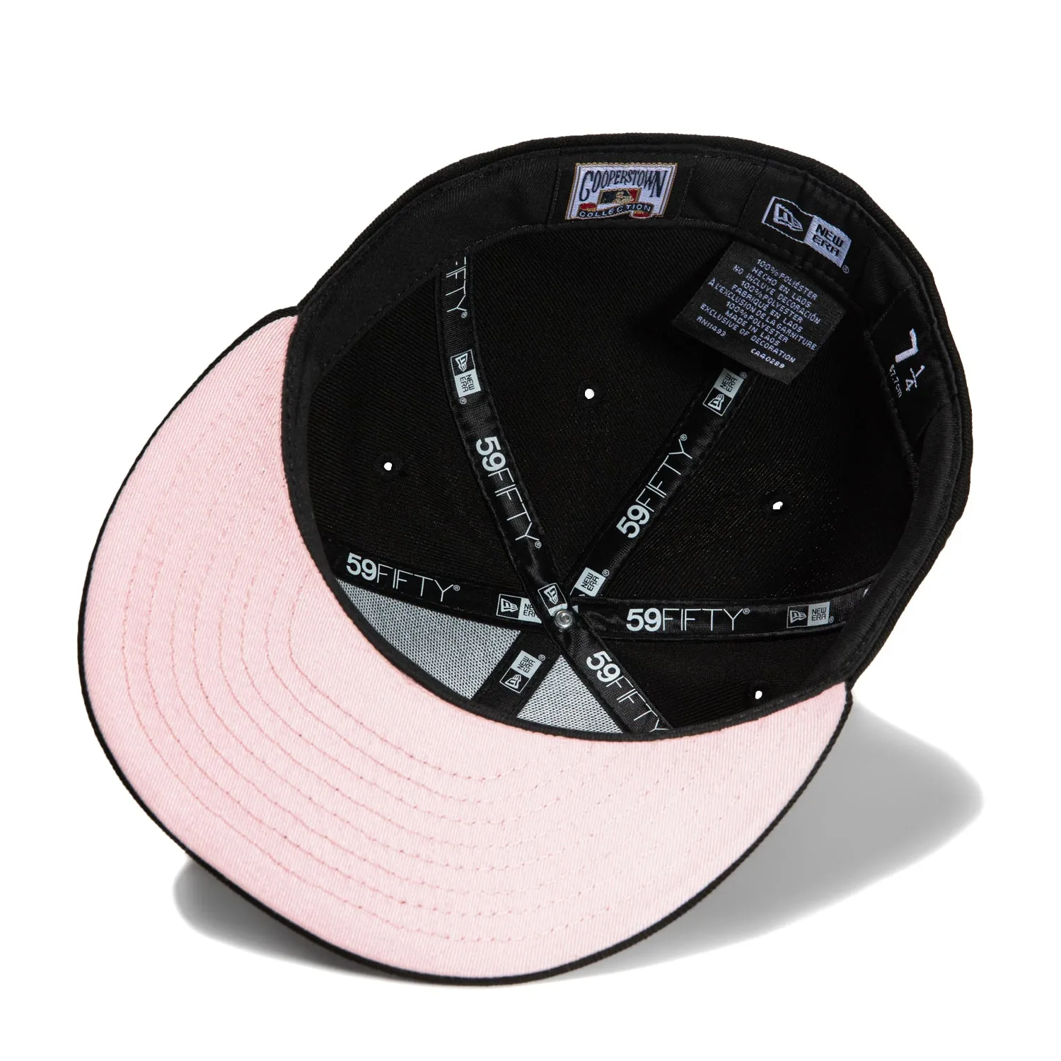 New Era 59Fifty Cookies and Cream Brooklyn Dodgers Ebbets Field Patch Pink UV Hat - Black, White