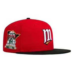 New Era 59Fifty Minnesota Twins 40th Anniversary Patch M Hat - Red, Black