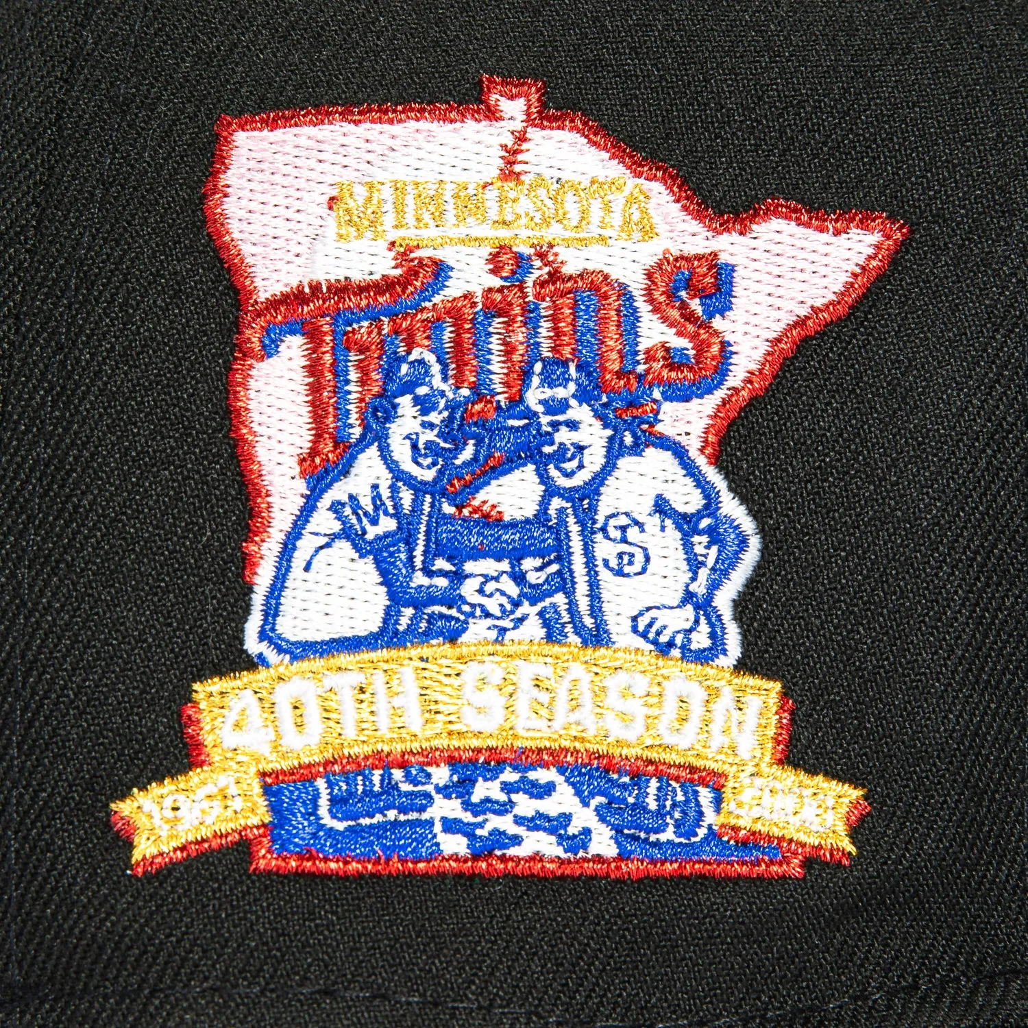 New Era 59Fifty Minnesota Twins 40th Anniversary Patch Script Hat - Black