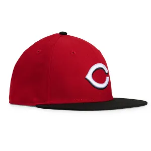 New Era 59Fifty Retro On-Field Cincinnati Reds Road Hat - Red, Black
