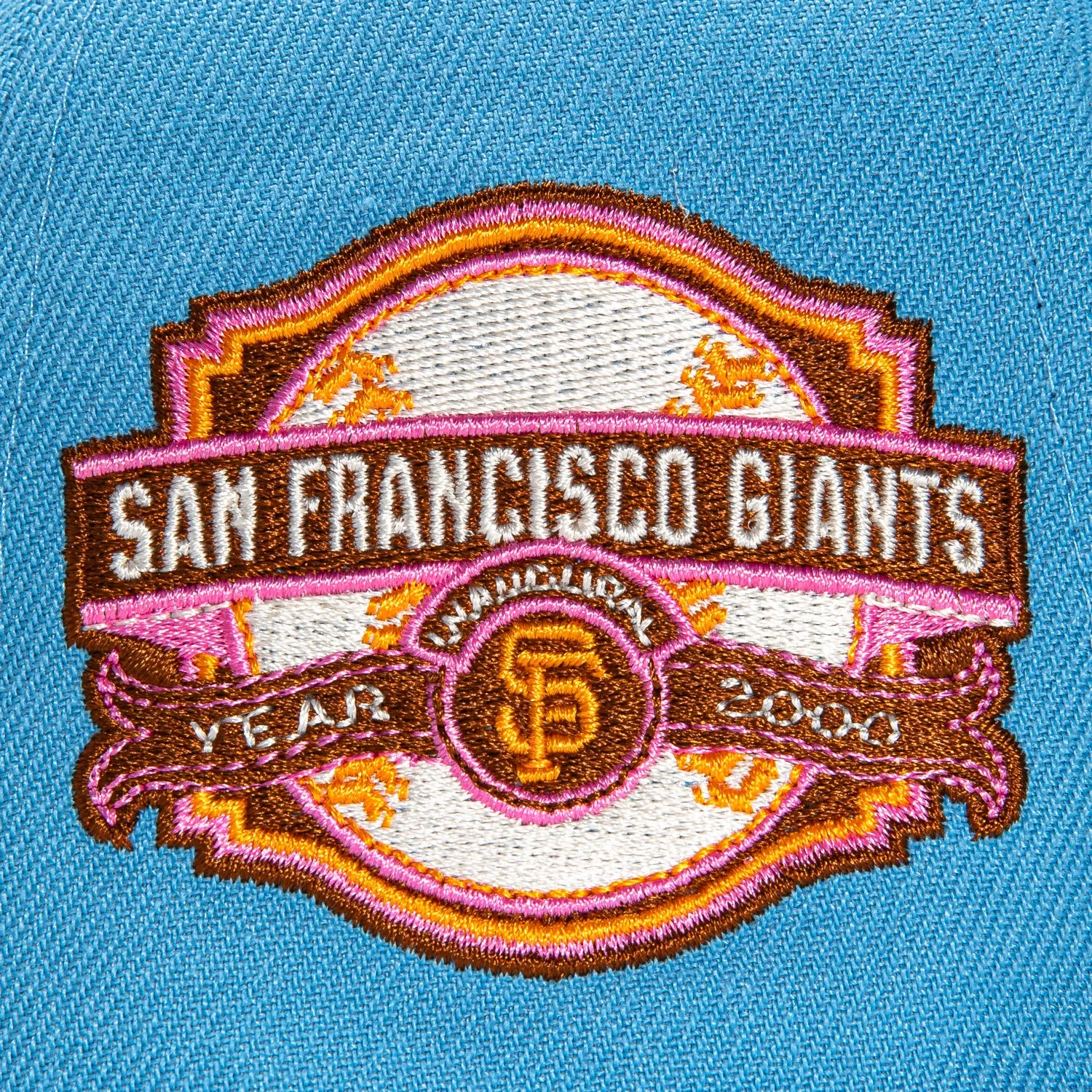 New Era 59Fifty San Francisco Giants Inaugural Patch Hat - Light Blue, Brown, Orange