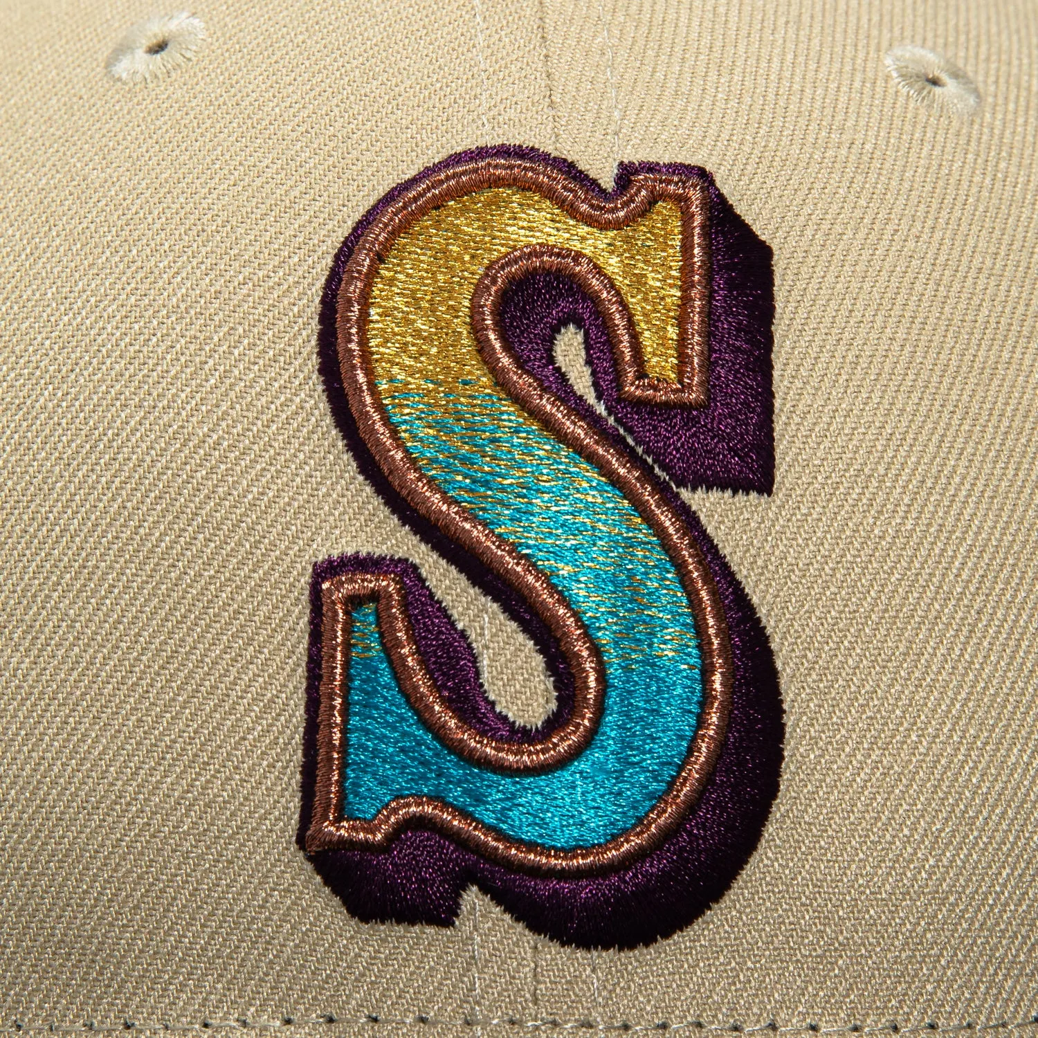New Era 59Fifty Seattle Mariners PNW Patch Hat - Tan, Navy