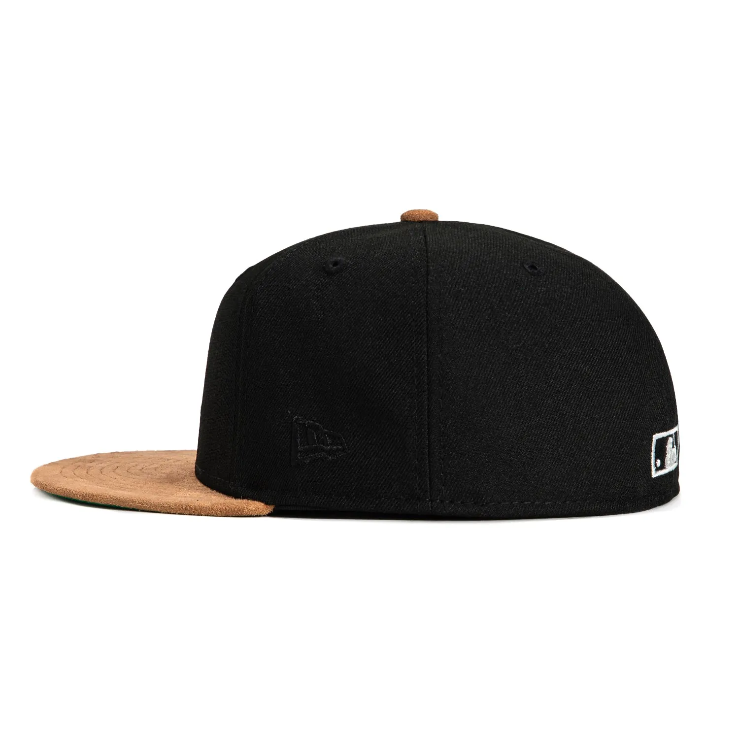 New Era 59Fifty Suede Visor St Louis Cardinals Busch Stadium Patch Hat - Black, Tan