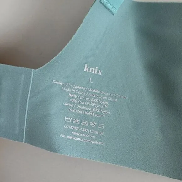 New! KNIX • Revolution V-Neck Bra in Vapour • Large