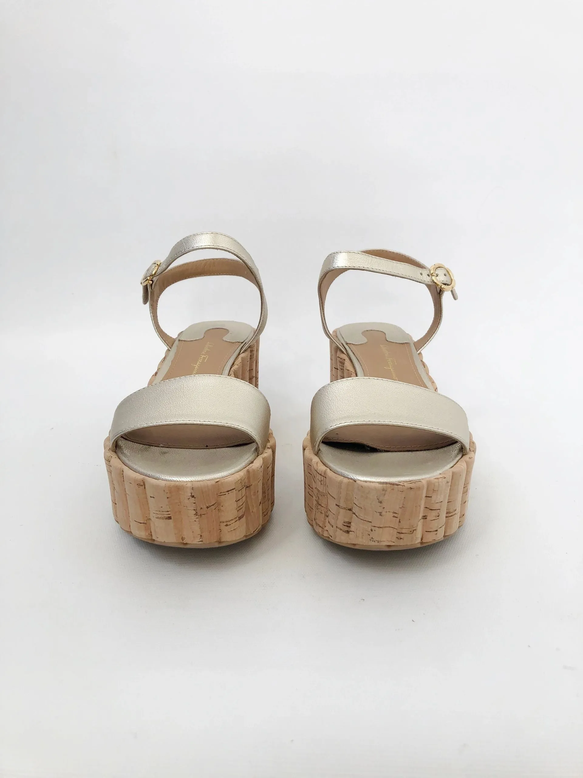 NEW Salvatore Ferragamo Platform Sandal Size 7