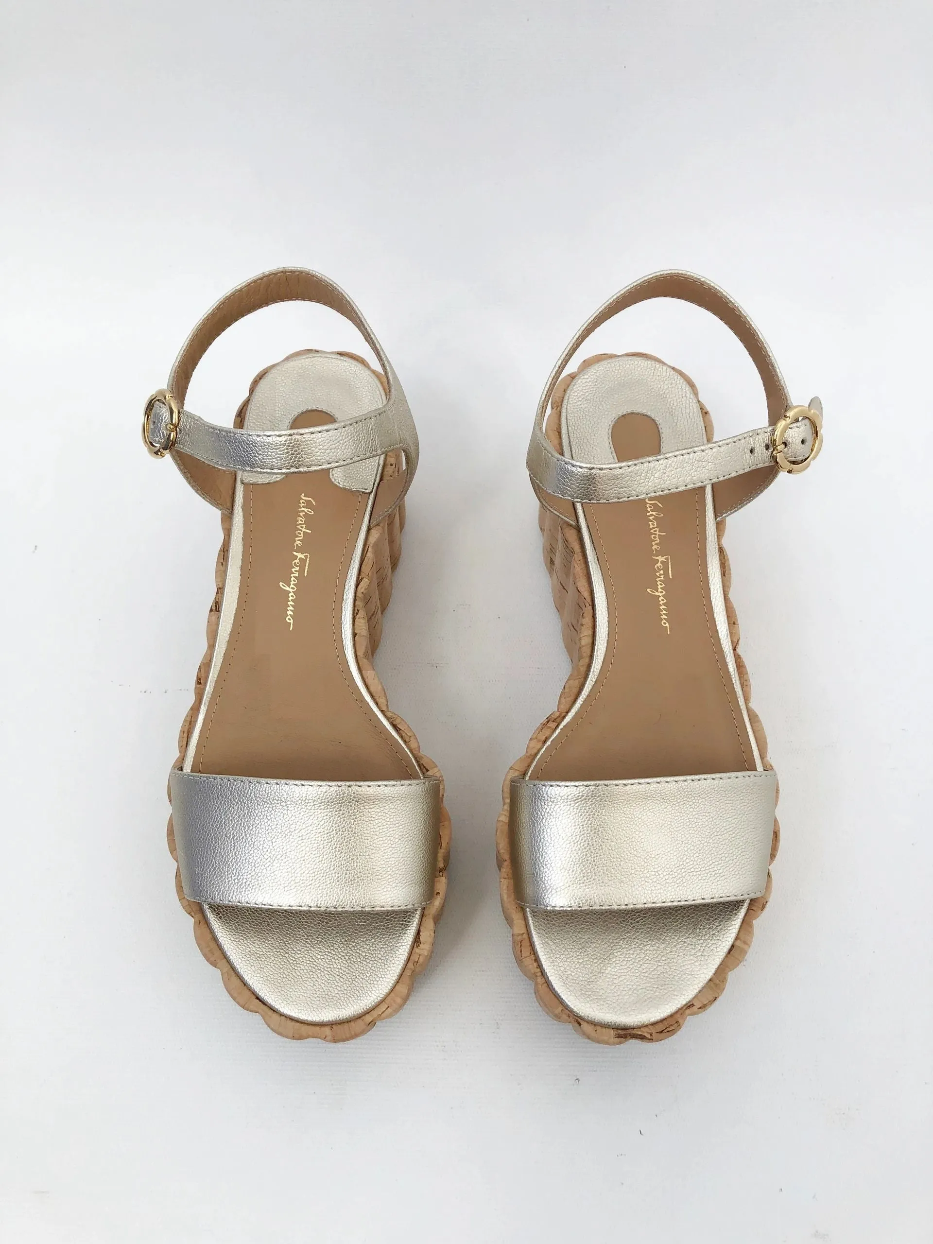 NEW Salvatore Ferragamo Platform Sandal Size 7