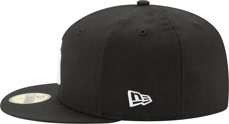 New York Yankees New Era 59Fifty Fitted Black And White