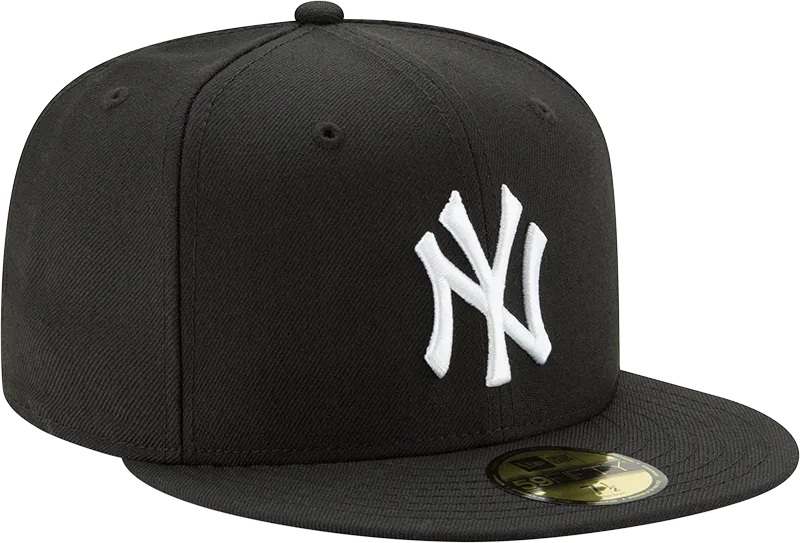 New York Yankees New Era 59Fifty Fitted Black And White