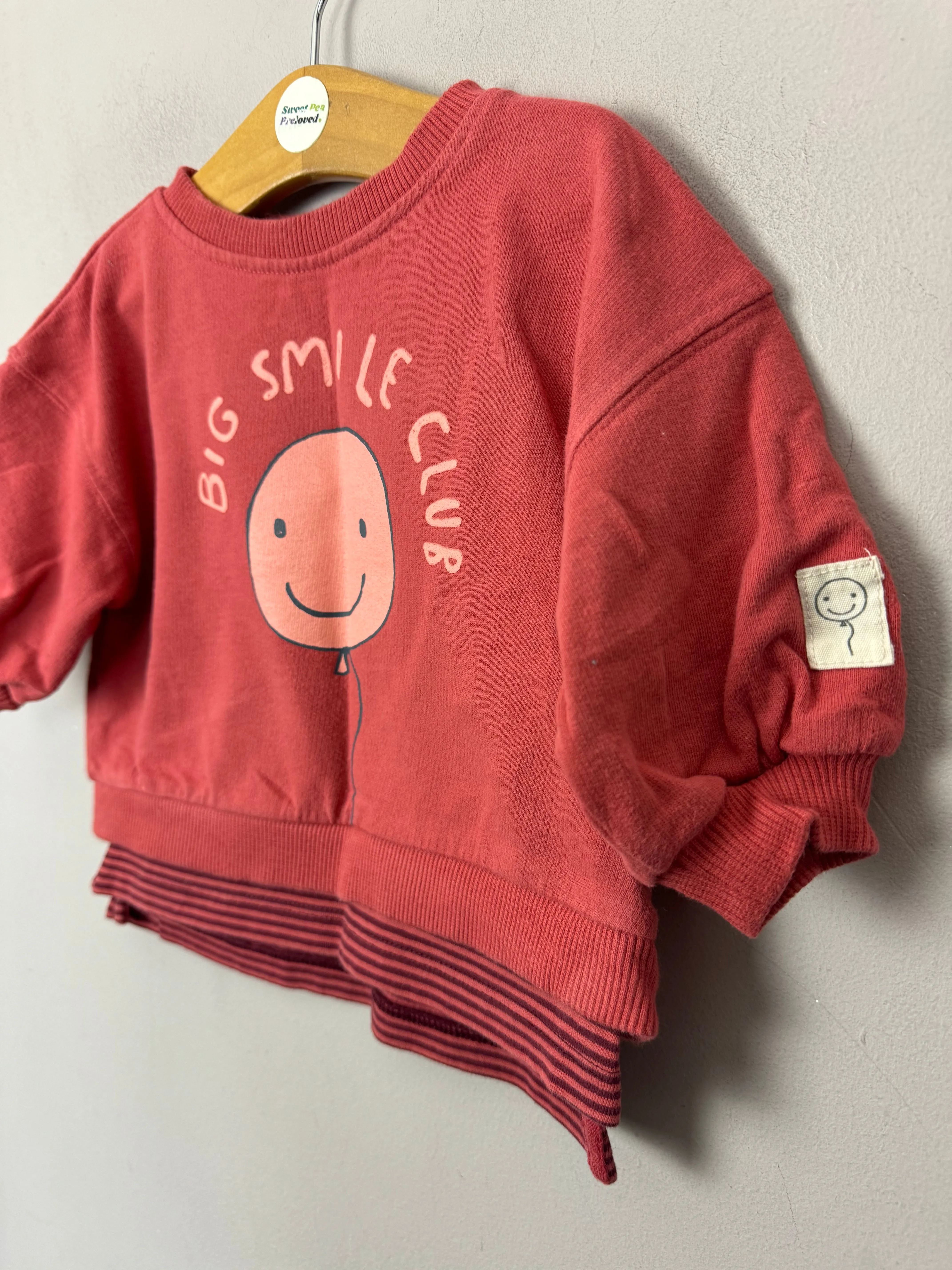 Next Big Smiles Sweatshirt 3-6m